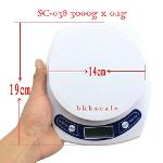 เครื่องชั่งดิจิตอล  3000g x 0.1g  ชั่งสมุนไพร ไปรษณีย์ ร้านค้าออนไลน์ ทำสูตรอาหาร SC-038